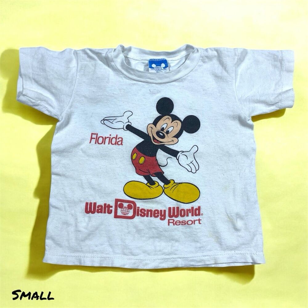 Vintage 90’s Disney World Resort Mickey Florida T Shirt KIDS SMALL Single Stitch